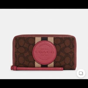 Large Dempsey jacquard wallet with Stawberry logo
